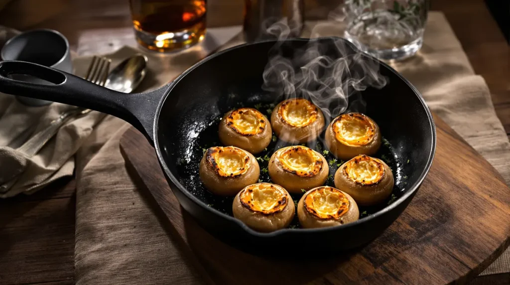 Champignons farcis au four, à l’ail et aux fines herbes : l’apéro chaud, fondant et croustillant