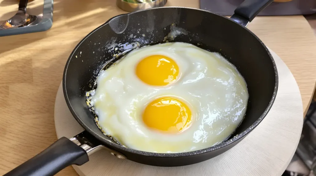 J’ai remplacé l’huile et le beurre dans mes œufs frits : un plat plus léger mais tout aussi gourmand