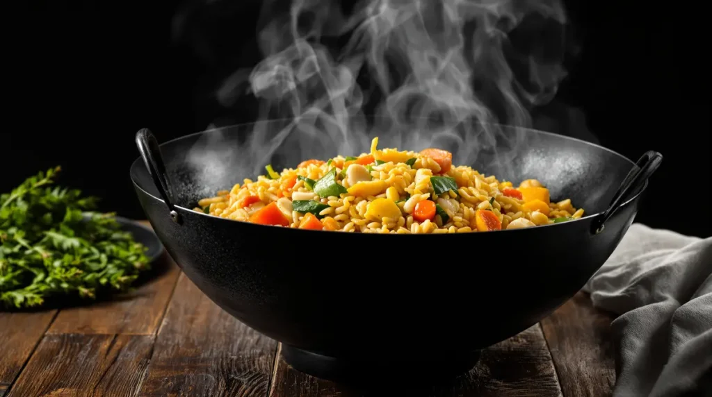 Je prépare ce riz sauté carotte-poireau à la sauce soja dès que je veux un dîner healthy et express