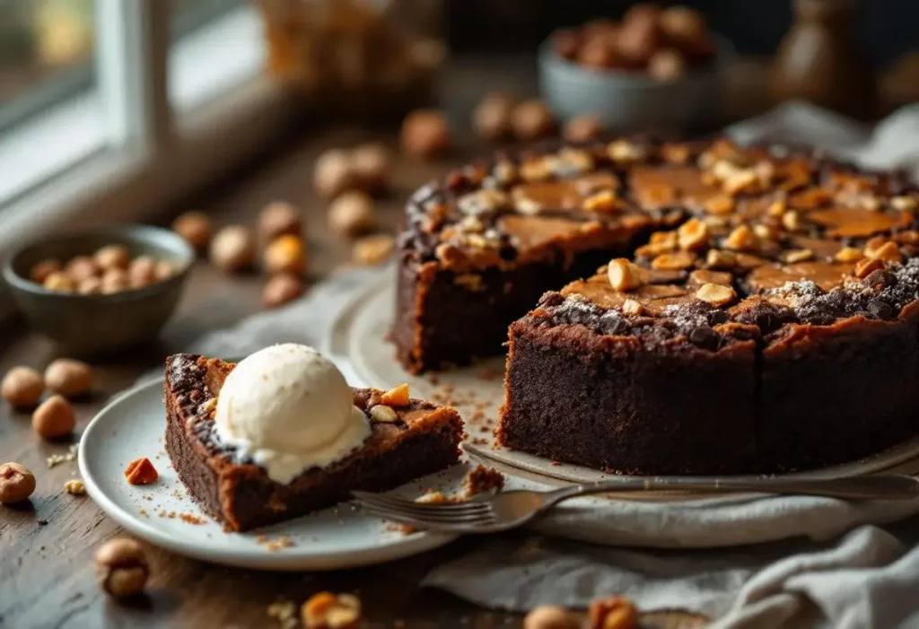Voici la nouvelle recette qui fait fureur cet hiver : le gâteau noisettes-chocolat à la croûte ultra craquante (et si facile)