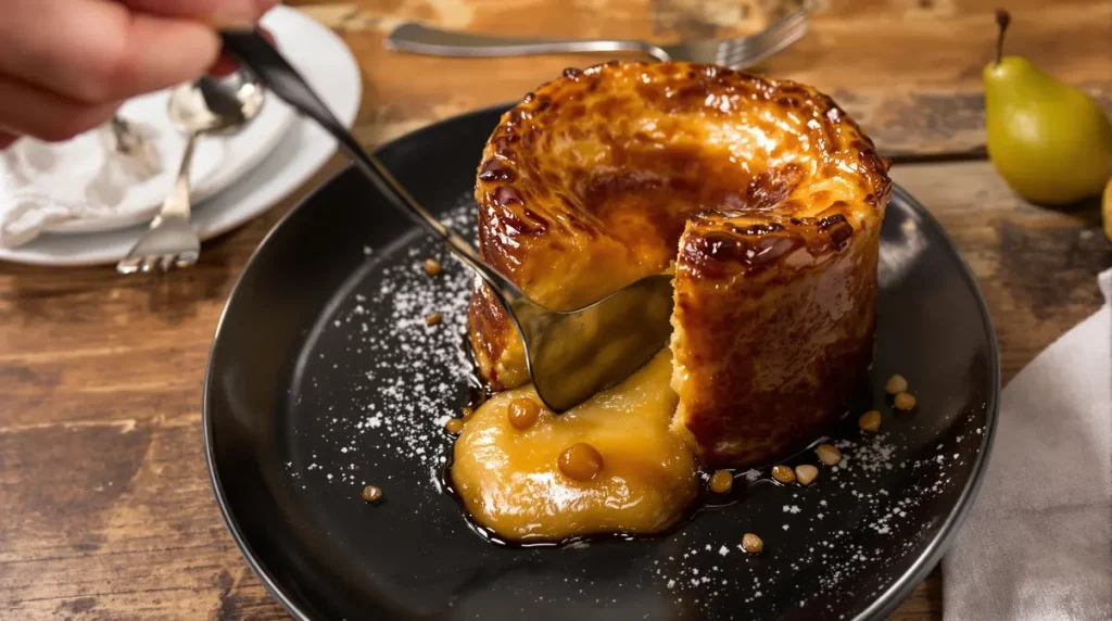 Fondant aux poires, cœur coulant et croûte dorée : un dessert élégant tout en douceur