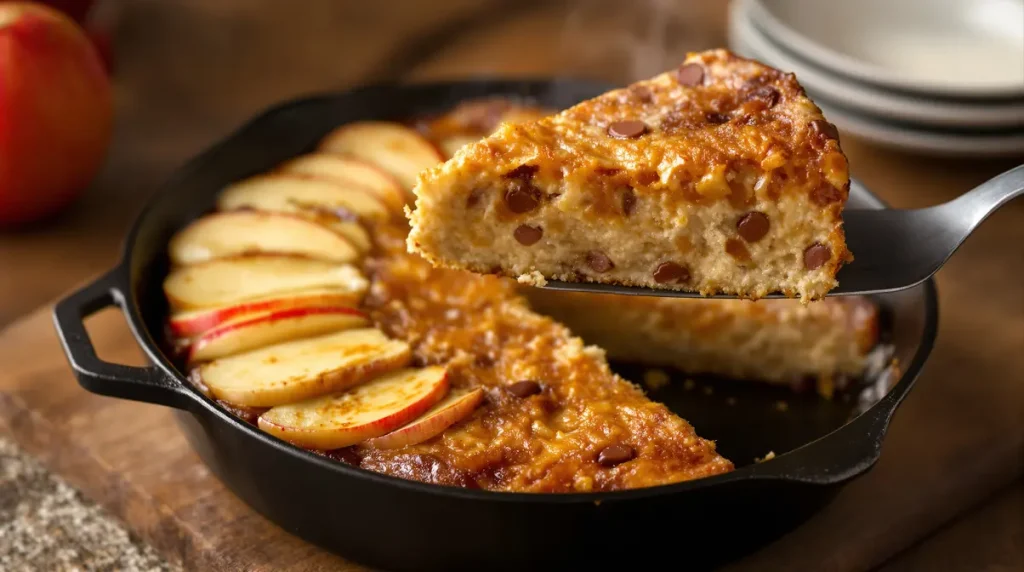 Gâteau aux pommes à la poêle : recette sans four, prête en quelques minutes
